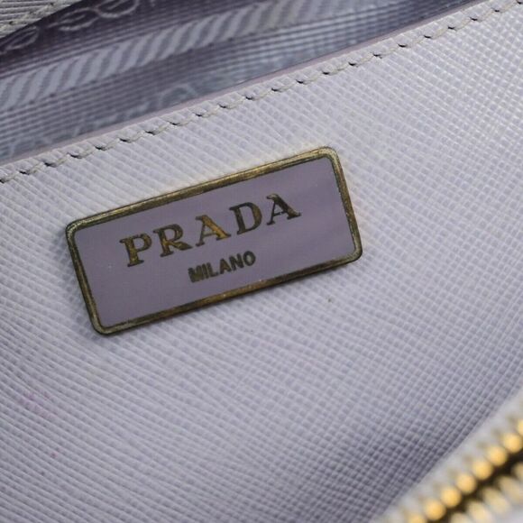 Prada Saffiano Purple Leather Handbag (Pre-Owned) - Picture 10 of 16